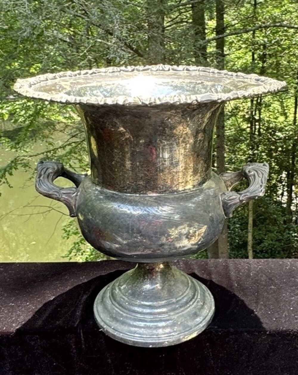 Sheridan Victorian Bulbous Silver Plated Champagne Chiller Wine Ice Bucket